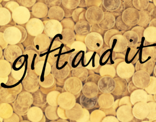 GiftAid logo and money