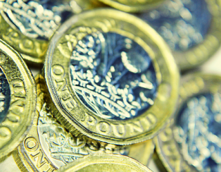 Finance pound coins