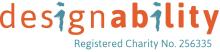 Designability logo registered charity number 256335