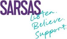 SARSAS logo: listen. believe. support.