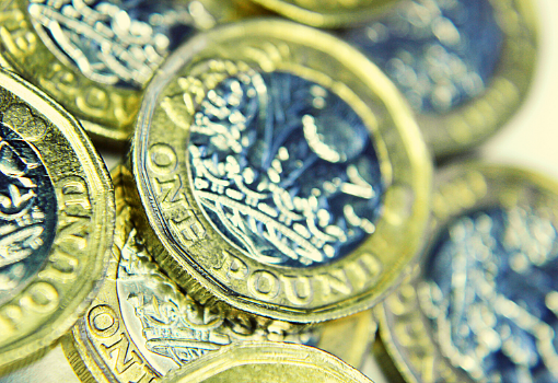 Finance pound coins
